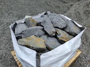 Garden Rockery / Pond Edging Stones - Welsh Slate 250-500mm