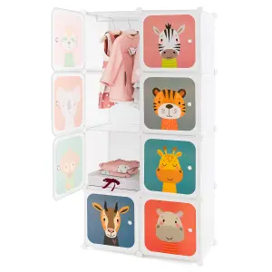 Costway 8-Cube Baby Closet Dresser Portable Kids Wardrobe Children's Storage Organizer