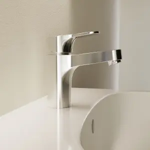 Ideal Standard Cerabase single lever basin mixer tap with click waste and bluestart technology, BD054AA, chrome