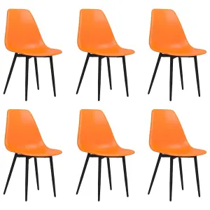 Berkfield Dining Chairs 6 pcs Orange PP