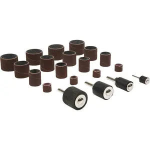 20 Pack Spiral Sanding Kit with Rubber Drums and Sleeves - Various Grit Options