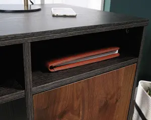 Canyon Lane home study desk in Brew Oak finish with Grand Walnut effect accents