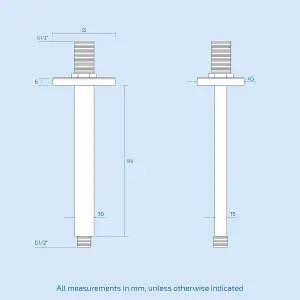 Nes Home Rose 3 Dial 2 Way Square Concealed Thermostatic Mixer Valve Body Jet Shower Head