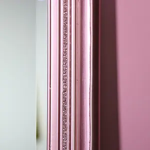 Melody Maison Tall Ornate Rose Gold Pink Mirror 47cm x 142cm