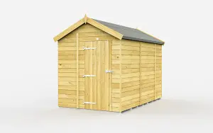 6 x 10 Feet Apex Shed - Single Door Without Windows - Wood - L302 x W175 x H217 cm