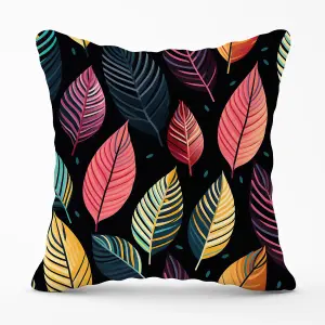 Colourful Leaves Pattern Outdoor Cushion 45cm x 45cm