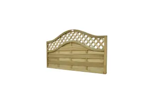 1.8m x 0.9m Pressure Treated Decorative Europa Prague Fence Panel - Pack of 5