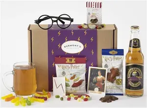 The Ultimate Harry Potter Selection Box - Non-Alcoholic Butterscotch Beer, Chocolate Frog, Bertie Bott's Beans, Jelly Slugs, Wizard Glasses & Temp