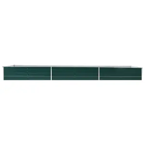 Berkfield Garden Raised Bed Galvanised Steel 480x80x45 cm Green