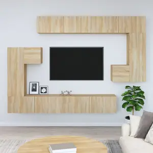 Berkfield Wall-mounted TV Cabinet Sonoma Oak Engineered Wood