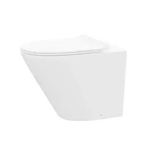 Nes Home Rimless Round Back To Wall Pan with Soft Close Toilet Seat