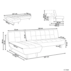 Right-Hand Corner Sofa ALSTEN Red Fabric Right Hand