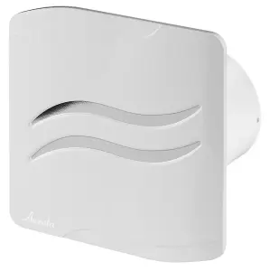 Awenta 100mm Humidity Sensor S-LINE Extractor Fan White ABS Front Panel Wall Ceiling Ventilation