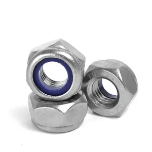 M4 Nylon Insert Nuts Bright Zinc Plated Type T DIN 985 Pack of 10