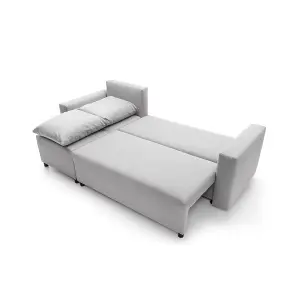 Oslo Reversible Corner Sofa Bed in Light Grey