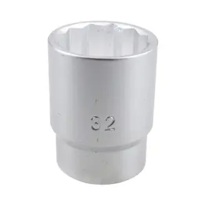 32mm 3/4" Drive Socket 12 Sided 55mm HGV Satin Finish Chrome Vanadium Steel