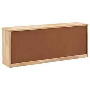 Berkfield Shoe Storage Bench 94x20x38 cm Solid Walnut Wood