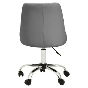 Interiors by Premier Brent Grey Leather Effect Home Office Chair