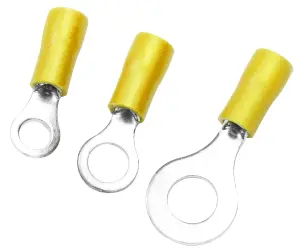 Metal & silicone Yellow Crimp, Pack of 12