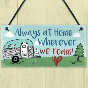 Red Ocean Caravan Plaque Novelty Camping Camper Holiday Sign Mum Nan Christmas Gifts