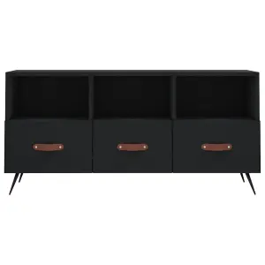 Berkfield TV Cabinet Black 102x36x50 cm Engineered Wood