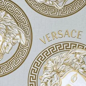 Versace Medusa Head Cream & Gold Wallpaper 38611-5