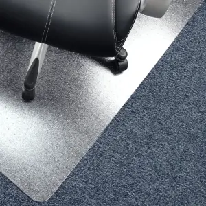 Floortex PVC Rectangular Carpet Protector Mat for Low Pile Carpets (up to 6mm) - 116  x 150cm