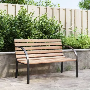 Berkfield Garden Bench 120 cm Wood and Iron