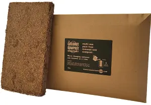 COCONUT COMPOST. Organic Coir Soil. 6L. Letterbox Size. Peat Free + Plastic Free. Indoor + Outdoor Plants. Professional Standard.