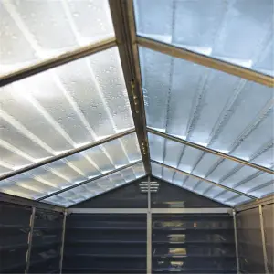 10 x 6 Double Door Apex Plastic Shed with Skylight Roofing