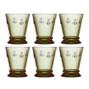 La Rochere Bee Tumbler Olive Green 270ml Set of 6