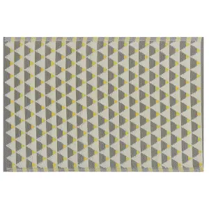 Outdoor Area Rug 120 x 180 cm Grey and Yellow HISAR