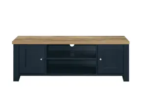 Birlea Highgate Large TV Unit Navy Blue & Oak