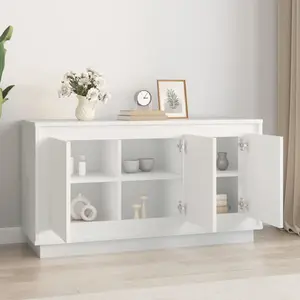 Alpen Home Sideboard Sonoma Oak 102X35x55 Cm Engineered Wood White