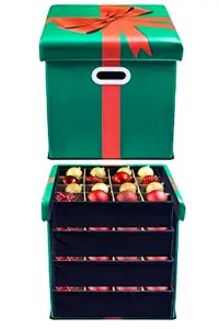 Multi-purpose Decorations Storage Ottoman Box - With Partitions & Trays