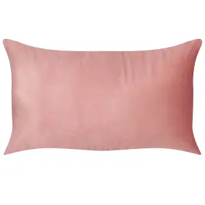 Set of 2 Cushions CRODYLINE Velvet 35 x 60 cm Striped Pink