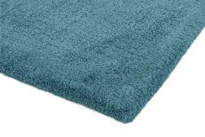 Duck Egg Shaggy Modern Plain Easy to clean Rug For Bedroom & Living Room -80cm X 150cm