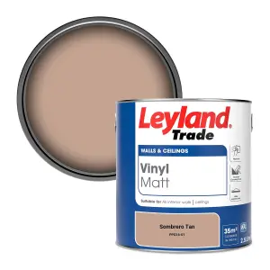 Leyland Trade Vinyl Matt Walls & Ceilings Emulsion Paint Sombrero Tan (PPG16-01) 2.5L