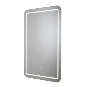 Croydex Chawston Rectangular Wall-mounted Bathroom & WC Illuminated mirror (H)70cm (W)50cm