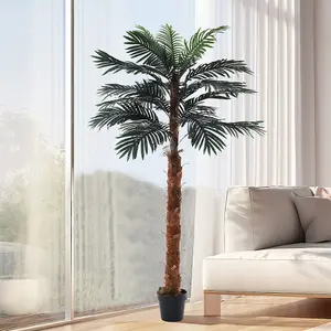 Garden Decoration Artificial Palm Tree in Black Pot 180 cm