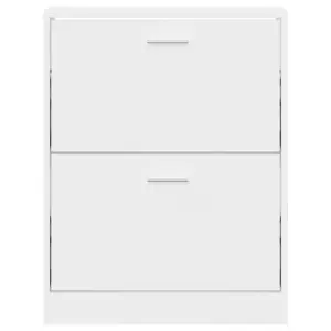 Berkfield Shoe Cabinet White 59x17x81 cm Engineered Wood