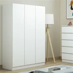 Carlton 3 Door Wardrobe - Soft-Close Hinged Doors And Handleless Push-To-Open Feature Zipcode Design Finish: Matt White