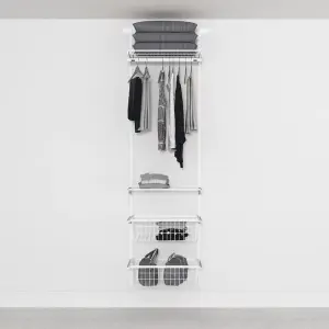 Open Wardrobe System with 2x Baskets 63cm (W)