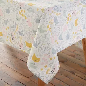 Catherine Lansfield Dining Cottage Friends 137x229cm Table Cloth Natural