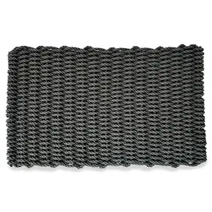 Rope Mat Black / Rectangle 45 W x 75 L cm