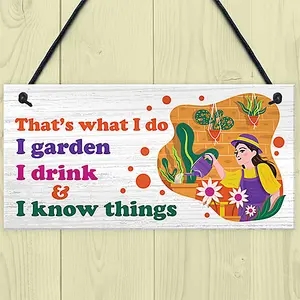 Red Ocean Funny Garden Sign For Garden Lover Gift For Women Her Garden Sign Summerhouse Shed Sign Mum Nan Auntie Gift Home Decor