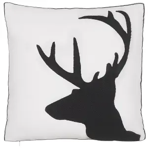 Set of 2 Cushions SHADRACK Cotton 45 x 45 cm Animal White