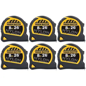 TOUGH MASTER Tape Measure 8M Nylon Pack Of 6