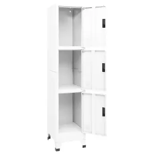 Berkfield Locker Cabinet White 38x45x180 cm Steel