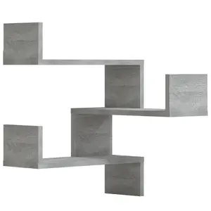 Jacolies 6 Piece Corner Shelf (Set of 2) Grey